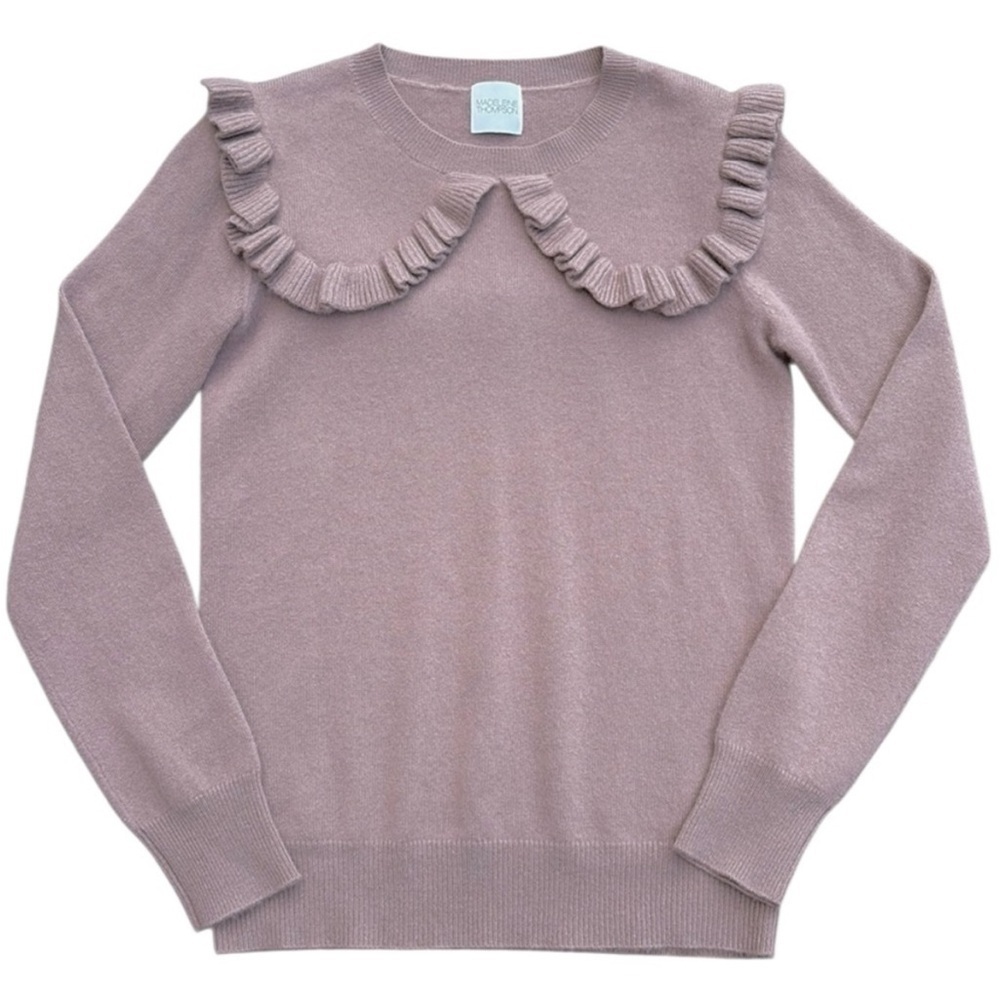 EUC MADELEINE THOMPSON 100%
Cashmere Adelboden Frill Sweater Taupe
Small $410.00